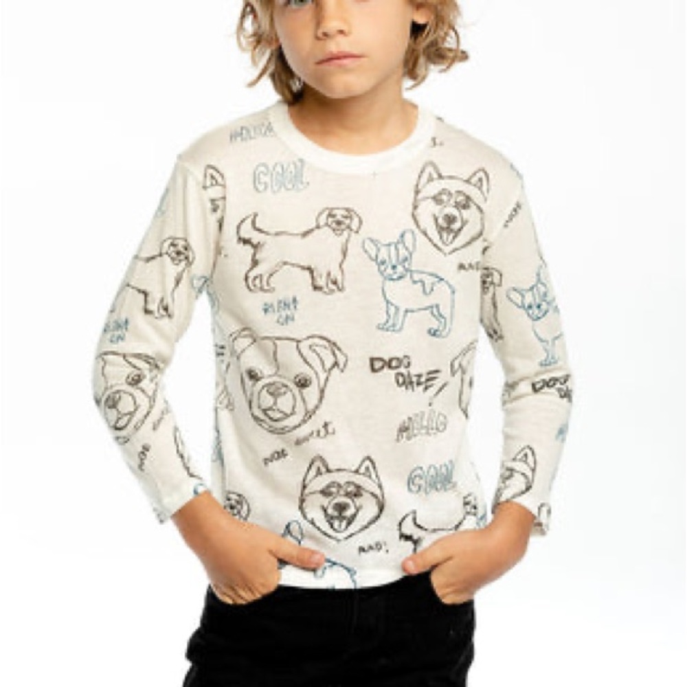 NWOT-Chaser Boys Dog Daze Charity L/S Crew Neck Tee